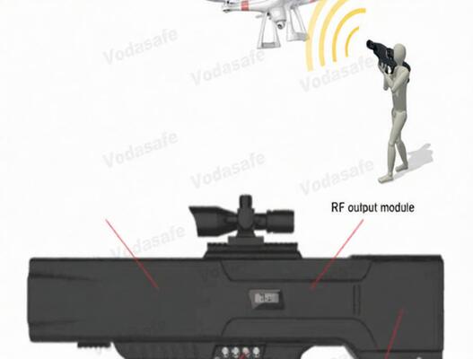 खरीदें 1500 मीटर बड़े कवरेज ड्रोन आरएफ जैमर, दिशात्मक ड्रोन जैमर निविड़ अंधकार online manufacture