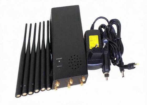 खरीदें हाई पावर सिक्स वे पोर्टेबल जैमर डिवाइस, सेलुलर सिग्नल अवरोधक 6000 एमएएच बैटरी online manufacture