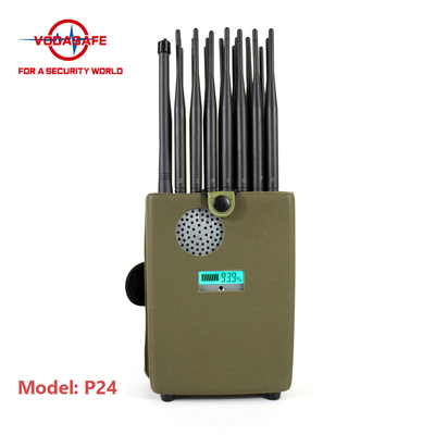 Portable Wireless Signal Jammer Blocker 24 Antennas For 5G WiFi GPS UHF VHF