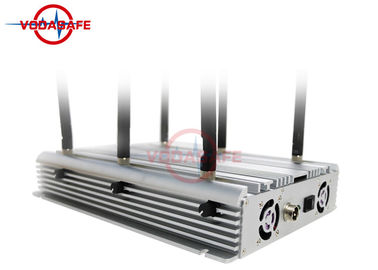 Aluminum Shell Mobile Phone Signal Jammer , 6 Antennas Cell Phone Scrambler