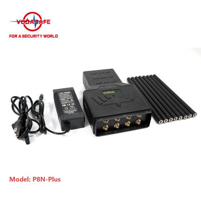 8 Bands Portable Phone Signal Jammer 50M Jamming Distance For WiFi GPS